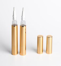 100pcs 5ml Gold Cuticle Oil Pen Empty Nail Care Lip Gloss Containers Tube 2ml 4ml 5ml Gold Cuticle Oil Pen with Brush SN7251899