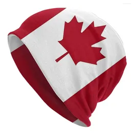 Berets Flag Of Canada Bonnet Homme Fashion National Skullies Thin Beanies Caps Creative Fabric Hats