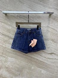 Frauen Shorts Mode Denim Sommer 2024 Flut Hohe Taille Weibliche Trend Vielseitige Tasche Patchwork Delikatesse Kurze Jeans XX58