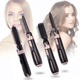 4 In 1 Multifunction Air Brush Negative Ion Electric Straightroll Hair Dryer Styler Straightener Curler Comb 240329