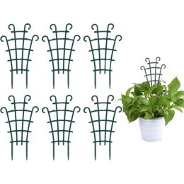 Supports 6Pcs Garden Plant Climbing Trellis for Potted Climbing Flower Outdoor Indoor Pot Plastic Vegetable Support Gardening Supplies