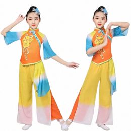new Classical Dance Costume Fan Folk Dance Clothing Yangko Natial Costumes Ancient Natial Hanfu Dance Stage Performance o4mb#