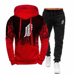 Yeni Erkekler Trailsuit İki parça seti hoodies erkekler rahat pamuk sonbahar kış sıcak kapüşonlu sweatshirts+pantolon fi erkek takım elbise d7aa#