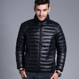 Men Casual Warm Jackets solid thin breathable Winter Jacket Mens Outdoors Coat Lightweight Parka Plus size 5XL hombre jaqueta