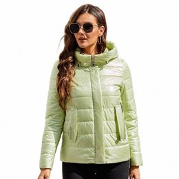 gasman women's jacket spring 2022 short thin cott clothes Fi Casual Hooded design parkas simple Quilted women coat 8218 h2fi#