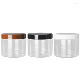 Storage Bottles 10Pcs Empty Plastic Jars Dia.89mm Silver Clear Black White Brown Lid Cosmetic Pots Refillable Bottle Cream Containers 400ml