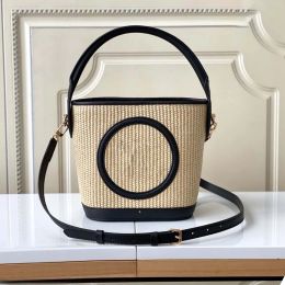 AAa High Quality Bucket Bags Shoulder Bag Cross Body Womens Brown Luxury Handbag Designer Bag Woven Large Logo Holiday Style Detachable Shoulder Strap Bucket Bag 02