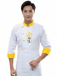 hotel Specialised Chef Shirt Workwear Restaurant Kitchen Jackets Unisexs Bakery Cooking Workwear Cafe Waiter Working Clothes t5MI#