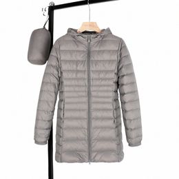 Tessuto opaco 5XL 6XL Plus Lg Piumino Donna Inverno Ultra Leggero Piumino Donna Con Cappuccio Piumino Donna Cappotti Grandi Dimensioni m5lX #