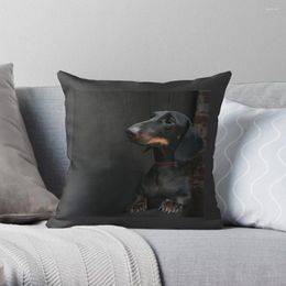 Pillow Black Dachshund Throw Cover Polyester Pillows Case On Sofa Home Living Room Car Seat Decor 45x45cm