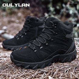 Cycling Shoes OULYLAN Outdoor Camping Hiking For Men Military Tactical Boots Waterproof Adventure Rescue Desert Tooling Large Size