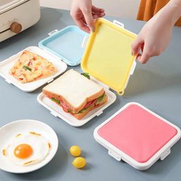 Dinnerware Portable Sandwich Lunch Box Fresh Keep Storage Container Snack Breakfast Bento Silicone Boxes For Outdoor Work