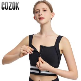 Lu Align For Bra Bras Women Sports Gym Front Zipper Yoga Top High-strength Crop Top Push Up Workout Top Fitness Clothing Women Lemon Sports 2024