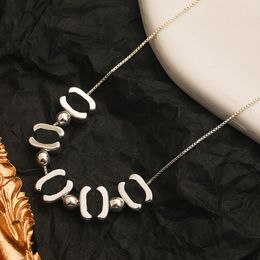 Diamond Letter Pendants Designer Necklace 18K Gold Brand Necklaces Copper Jewellery Pearl Chains Choker Pendant Men Womens Anniversary Gifts
