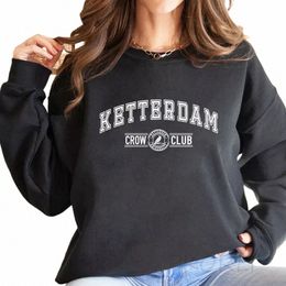 ketterdam Crow Club Sweatshirt Six of Crows Sweater No Mourners NoFunerals Trending Hoodie KetterdamPullover Men Women Plus size N3l8#