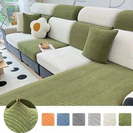 Chair Covers Jacquard Leave Printed Sofa Cushion Cover For Living Room Couch L Shape Protector Home Decoration