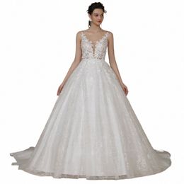 bepeithy Sexy Backl Scoop Lace Wedding Dres For Bride France Court Train Glitter Skirt A Line Sleevel Women Bridal Gown n08p#