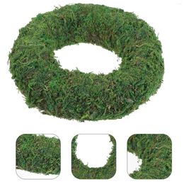Decorative Flowers Simulated Moss Garland Wedding Window Decoration Supplies Holiday Party Upholstery Trim DIY Wreath Astheticroom Ring