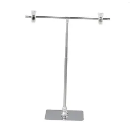 Decorative Plates Adjustable Poster Stand T Shaped Menu Holder Board With Clip Stretchable