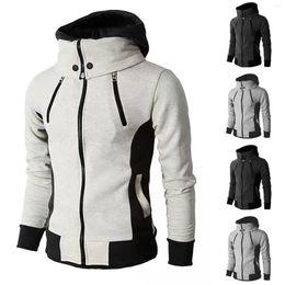 Men's Hoodies Men Casual For With Zip Pockets Full Long Sleeve Sweatshirt Sports Hooded Jacket Coats Sweatshirts