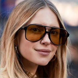 Double beam Rectangle Sunglasses Women Men Vintage Brand Designer Square Luxury Sun Glasses Shades Female sunglasses eyewear