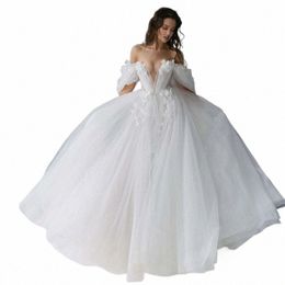 graceful Hot Sale 3D FrWedding Dres with Detachable Sleeves Wedding Gowns Sweetheart Bridal Dres Open Back Appliqued r9FR#