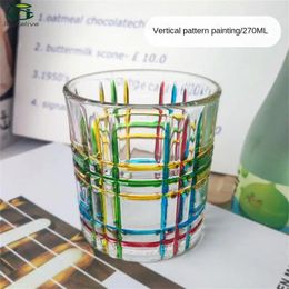 Wine Glasses Hand-painted Colour Glass Household Coffee Cup European Style Various Styles Whisky 2024 Tempered Cups Creative