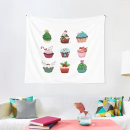 Tapestries Christmas Cupcake Pack Sweets Tapestry Bedroom Decorations Aesthetic