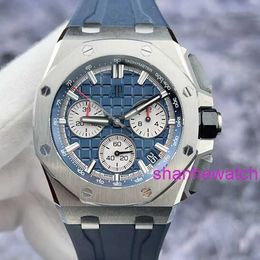 AP Sports Wrist Watch Royal Oak Offshore Series 26420TI Blue And White Automatic Mechanical Men's Watch With Date Timing Function