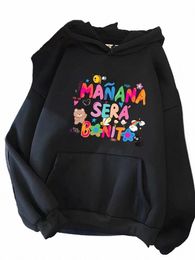hirsisan Rainbow Letter Print Women Sweatshirt Soft Warm Casual Female Hoodies 2023 Autumn New Loose Fleece Tops for Girls 30IX#