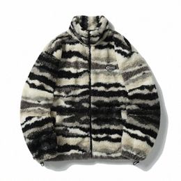 new Arrival Imitati Rabbit Hair Cott Top Fi Leopard Couples Loose Hip Hop Casual Warm Winter Jackets Men Coats i0U3#