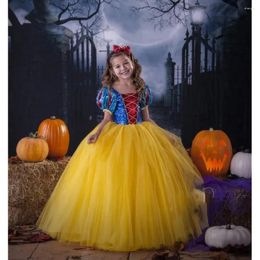 Girl Dresses Cute Kids Baby Princess Dress Fashion Square Collar Floor Length Ball Gowns Party Christmas Gift Cosplay Costume