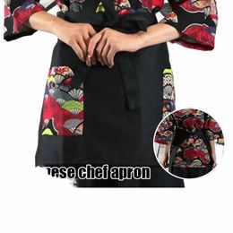 japanese Style Half Apr Food Service Restaurant Waiter Short Apr Kitchen Sushi Chef Apr Chef Uniform Japanese Kimo 17ci#