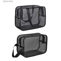 Other Home Storage Organization Portable Bathing Bag Mesh Shower Toiletry Pouch Travel Makeup Storage Holder Portable Bathing Bag Mesh Shower Bag Y240329