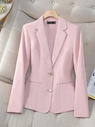 Women's Suits Fashion Spring Autumn Female Blazer Women Pink Beige Black Office Ladies Business Work Wear Formal Jacket Coat