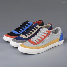 Casual Shoes Fashion Joker Canvas In Spring And Summer Low-cut Lace-up Breathable For Men.