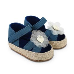 Sandals Summer New Baby Shoes Boys Girls Sandal Cute Flower Soft Sole Anti-Slip Newborn First Walkers Infant Casual Shoes 0-18Month 240329