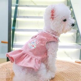 Dog Apparel Summer Pet Clothes Pattern Dress For Dogs Skirt Wedding Dresses Yorkshire Chihuahua Cat Puppy