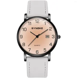 Wristwatches SYNOKE Watch Men's Watches Business Casual Quartz Wrist Date Clocks Fashion Male's Sports Wristwatch 2024