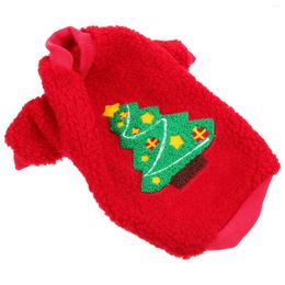 Dog Apparel Skin Friendly Christmas Tree Sweater Xmas Costume Fleece Thick Puppy Clothes