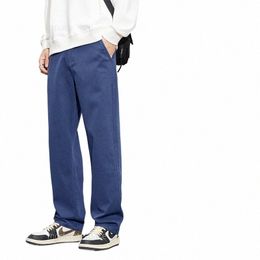 lyocell Fabric Baggy Jeans Men Straight Elastic Waist Soft Casual Wide Trousers Male Oversized Denim Pants 4XL 5XL d1za#