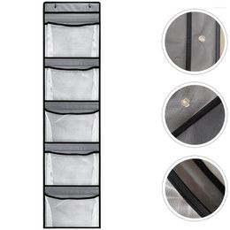 Storage Bags 5 Compartment Hanging Bag Rolling Home Organiser Pockets Wall Mount Closet Door Rack Jewellery Ornament