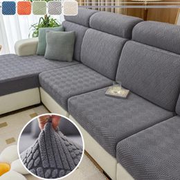 Chair Covers Jacquard Sofa Seat Cover Living Room Stretch Plain Spandex L-shaped Cushion Solid Protector Home Kids