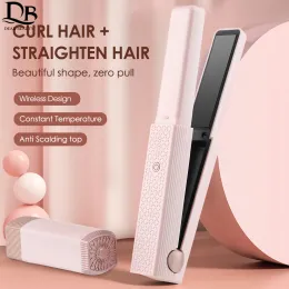 Irons Hair Straightener Mini Fast Heating Plate Hair Styling Tools USB Portable Adjustable Temperature Curler Straight Hair Hot Comb