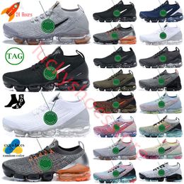 Airs Mens Fly knits 3 Vapores Maxs Black USA Green Noble Blue Red Volt Yellow Laser Fuchsia Running Shoes Flash Crimson Moon Landing Trainers Sneakers Women Sport