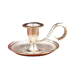 Candle Holders Zinc Alloy Holder Delicate Gold/Silver/Bronze 12 5.1 CM Decorative Plates Scented Base Living Room