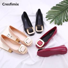 Casual Shoes Cresfimix Women Fashion Waterproof Jelly Flat Lady Bow Tie Comfortable Zapatos De Mujer Cute Cool A372