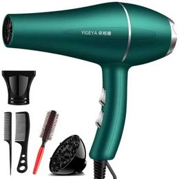 Dryers 220V Professional 1200W Gear Strong Power Blow Brush For Hairdressing Barber Salon Tools Hair Dryer Fan 24329