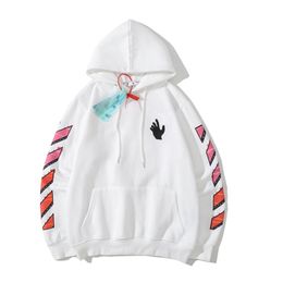 Fashion designer mens brand hoodies, high-quality cotton click OFF pullover speed bump long-sleeved arrow pink and orange printed luxury street clothes