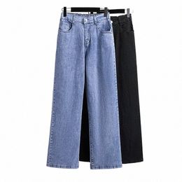 155kg plus size jeans feminino cintura alta magro casual solto calças retas hip 150-160 preto azul 5xl 6xl 7xl 8xl 9xl 089t #